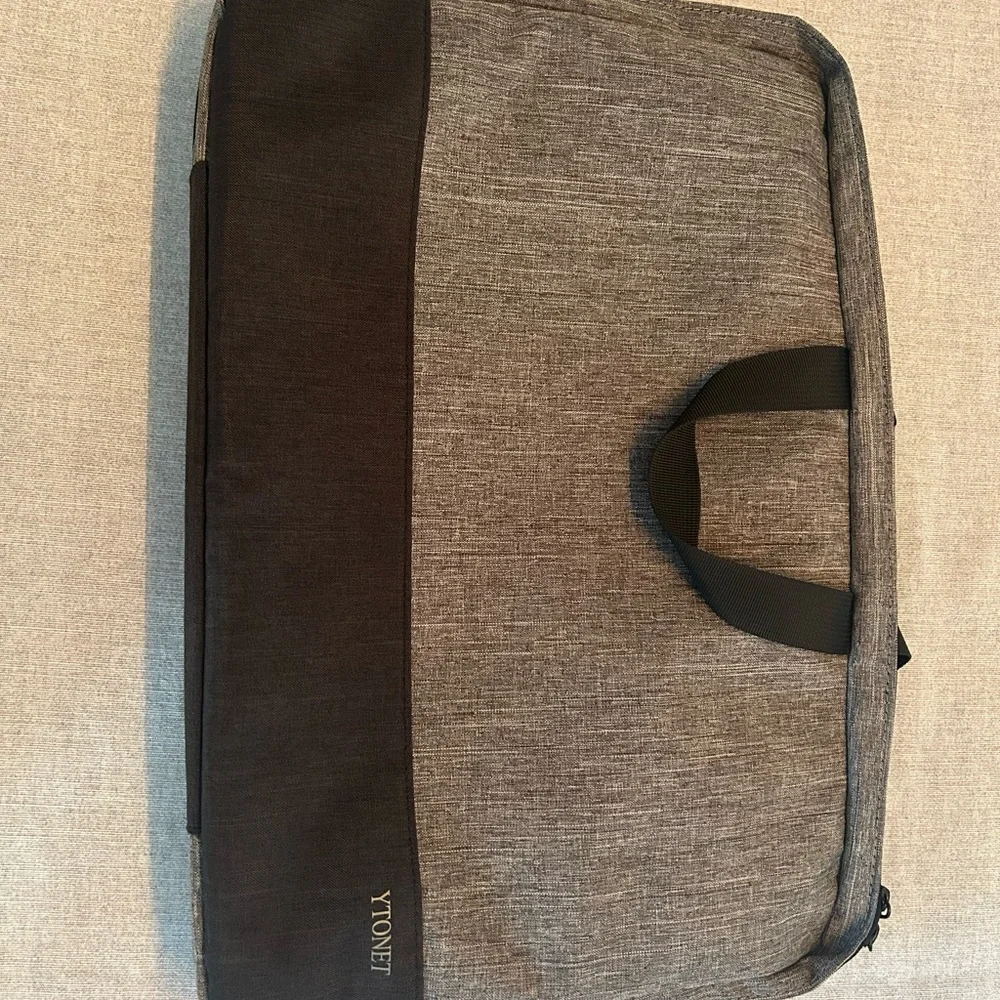 Gray and Black Men's Computer Bag